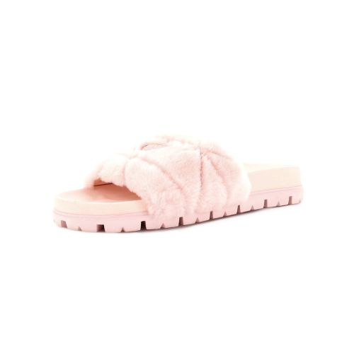 Women's Fussbet Slide Sandals Quilted Shearling