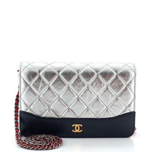 Gabrielle Wallet on Chain Quilted Aged Calfskin