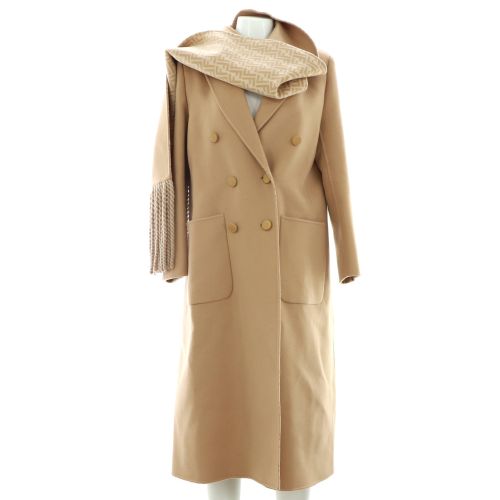 Women's Collared Wrap Coat Wool Blend