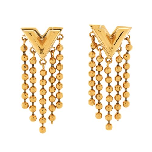 Essential V Boucle Fringe Earrings Metal