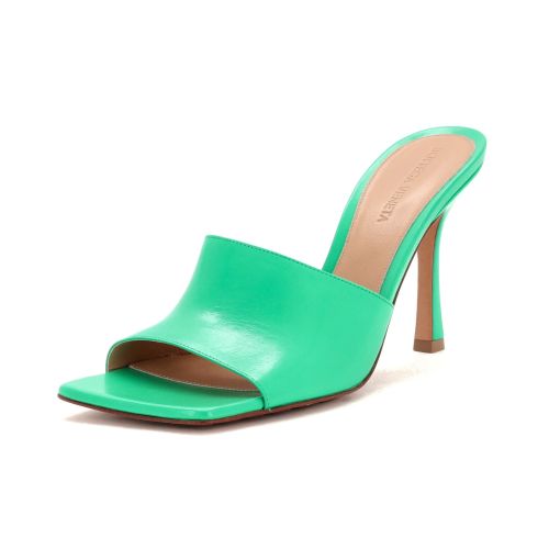 Women's Stretch Mule Heeled Sandals Leather