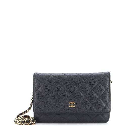 Wallet on Chain Quilted Caviar