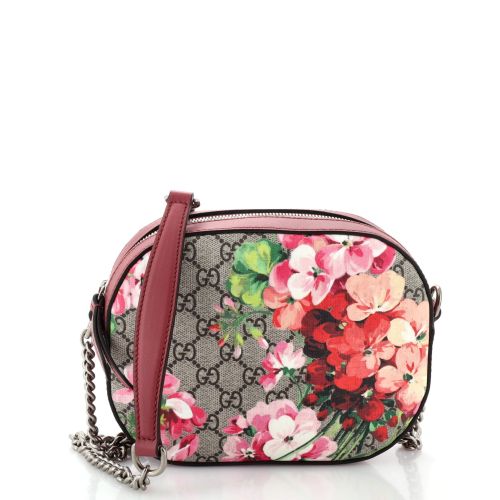 Chain Crossbody Bag Blooms Print GG Coated Canvas Mini