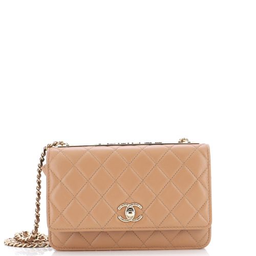 Trendy CC Wallet on Chain NM Quilted Lambskin