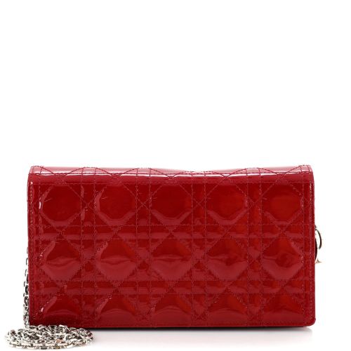 Lady Dior Clutch on Chain Cannage Quilt Patent