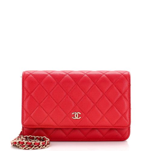 Wallet on Chain Quilted Caviar