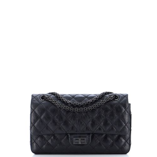 So Black Reissue 2.55 Flap Bag Quilted Aged Calfskin 225