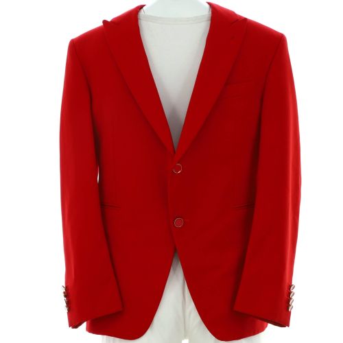 Men's Single Breasted Blazer Polyester with Wool