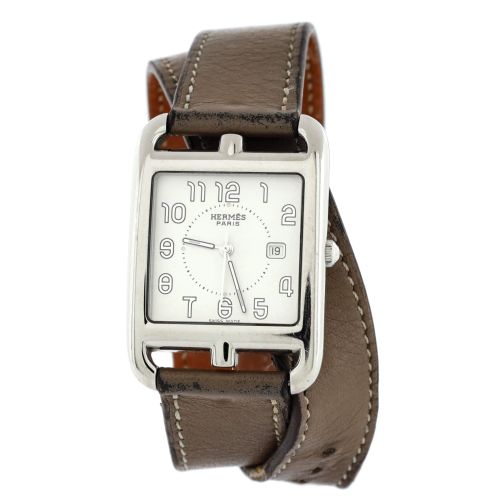 Cape Cod Double Tour Quartz Watch Stainless Steel and Leather 29