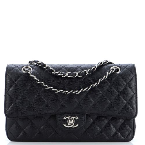 Classic Double Flap Bag Quilted Caviar Medium