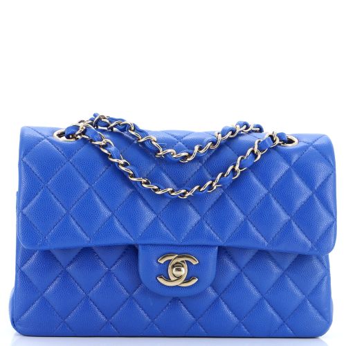 Classic Double Flap Bag Quilted Caviar Small