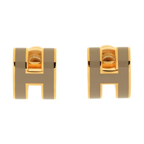 Pop H Stud Earrings Metal and Enamel Mini