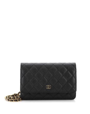 Wallet on Chain Quilted Caviar