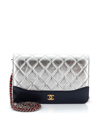 Gabrielle Wallet on Chain Quilted Aged Calfskin