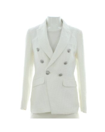 Women's Double Breasted Blazer Tweed