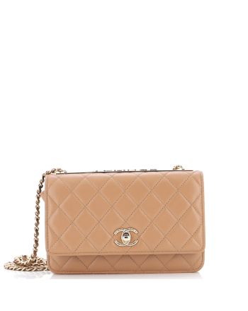 Trendy CC Wallet on Chain NM Quilted Lambskin