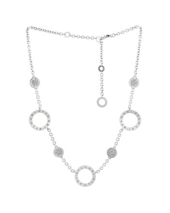 Bvlgari Bvlgari Sautoir Station Necklace 18K White Gold with Diamonds