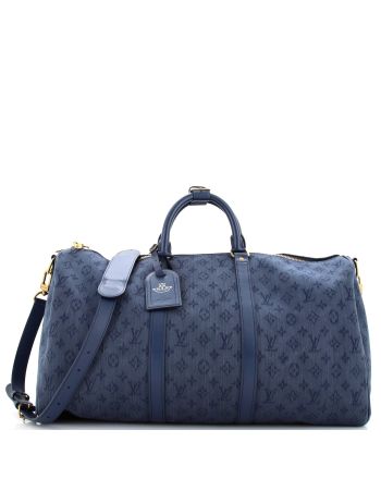 Keepall Bandouliere Bag Monogram Denim 50