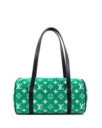 Papillon Handbag LV Match Monogram Jacquard Velvet