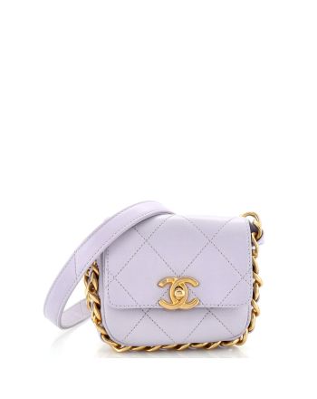 Framing Chain Flap Bag Quilted Calfskin Mini