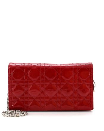 Lady Dior Clutch on Chain Cannage Quilt Patent