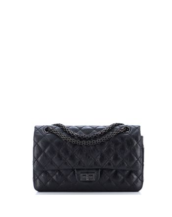 So Black Reissue 2.55 Flap Bag Quilted Aged Calfskin 225