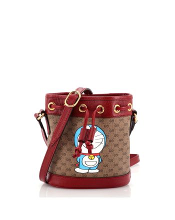 Doraemon Bucket Bag Printed Mini GG Coated Canvas Mini