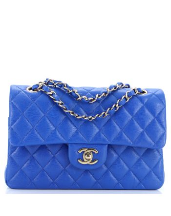 Classic Double Flap Bag Quilted Caviar Small