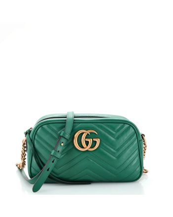 GG Marmont Shoulder Bag Diagonal Quilted Leather Small