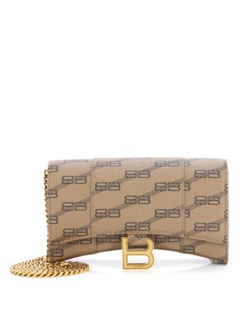 Hourglass Chain Wallet BB Coated Canvas