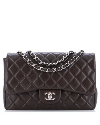 Classic Double Flap Bag Quilted Caviar Jumbo